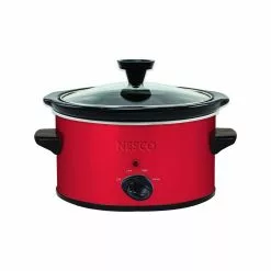 Nesco / American Harvest Nesco 1.5-Quart Oval Slow Cooker | Red Metallic