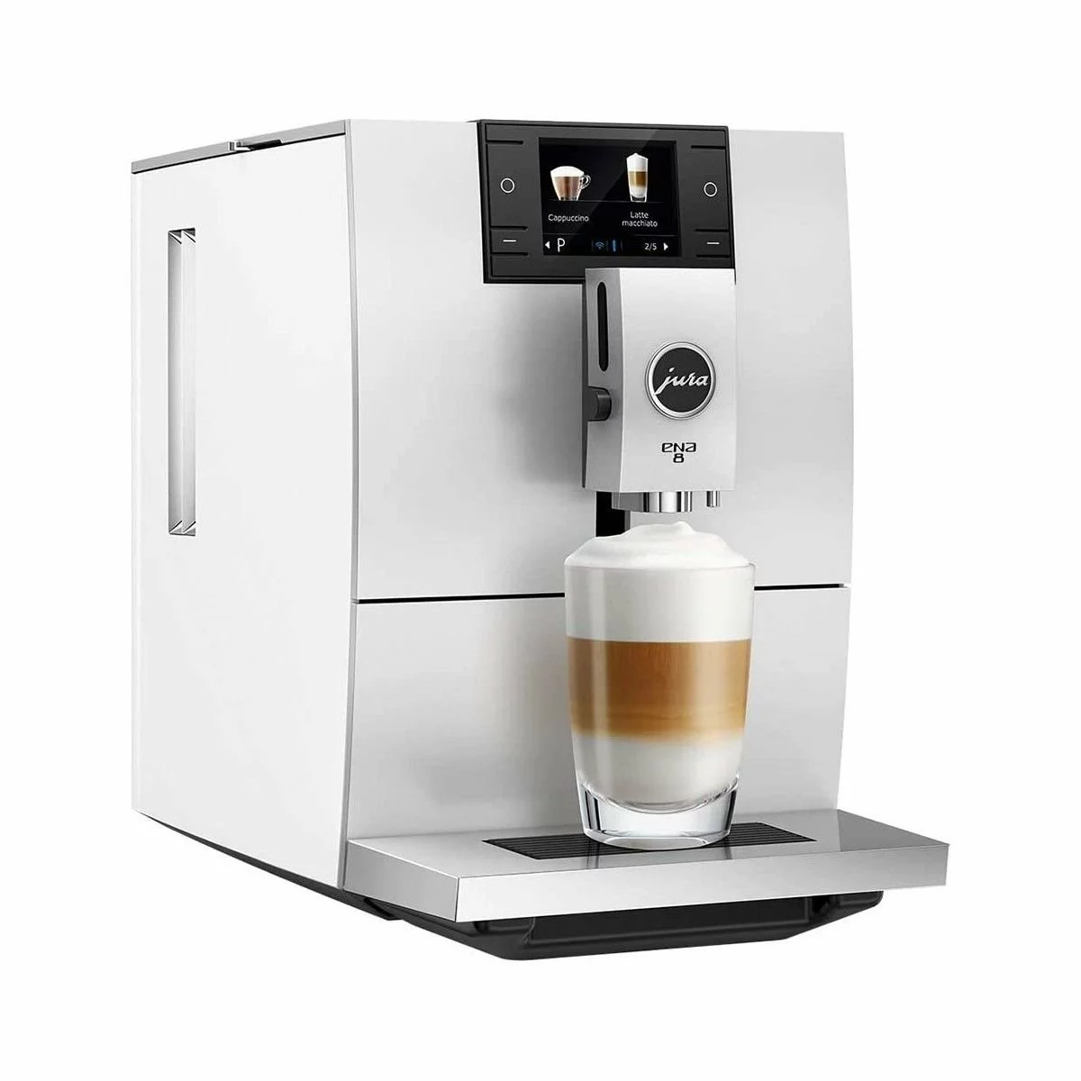 Jura ENA 8 Automatic Coffee & Espresso Machine With Touch Screen | Nordic White + Smart Connect + Milk Cooler + Replacement Water Filter & Descaling Tabs - Image 2