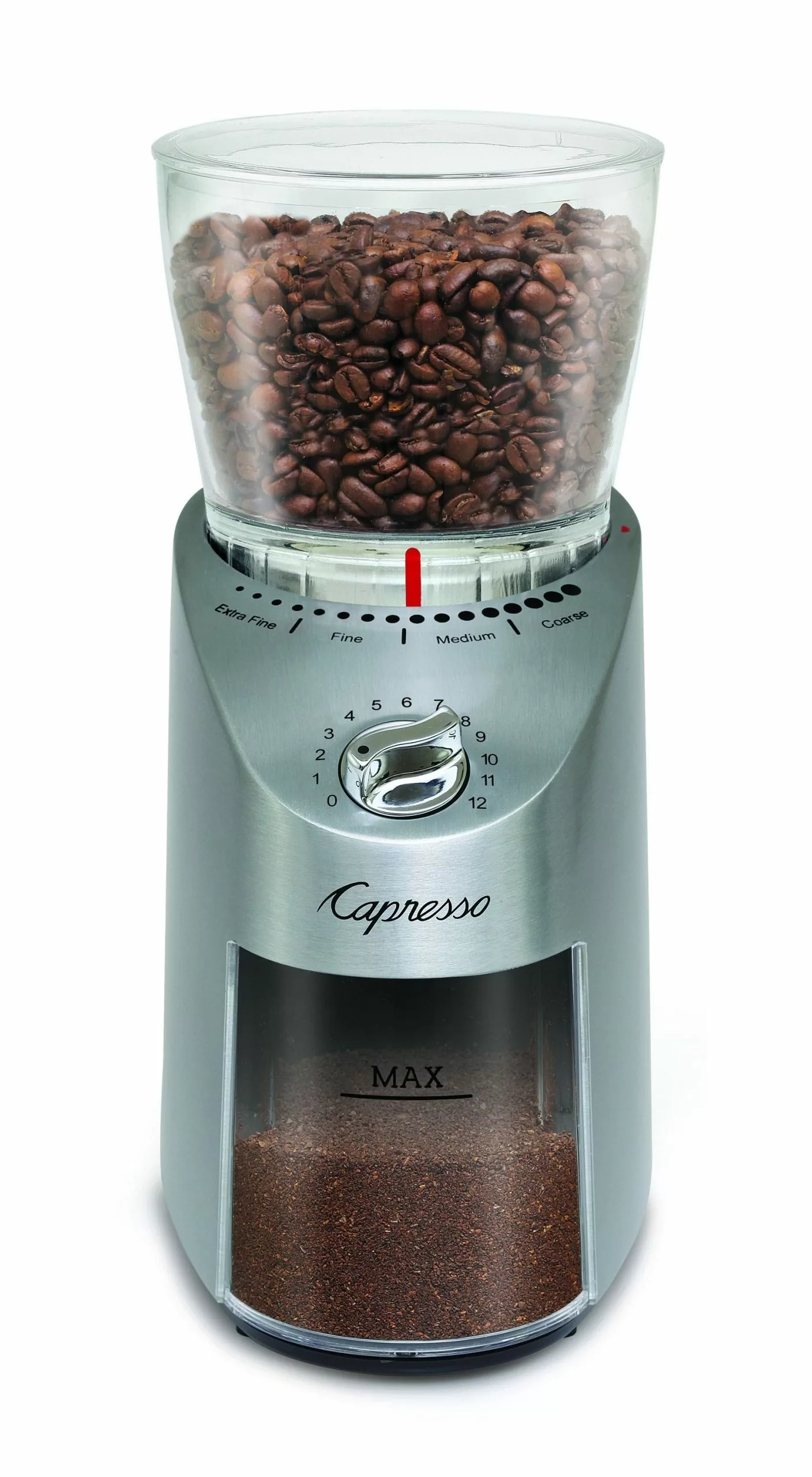 Capresso Infinity Plus Stainless Steel Conical Burr Coffee Grinder