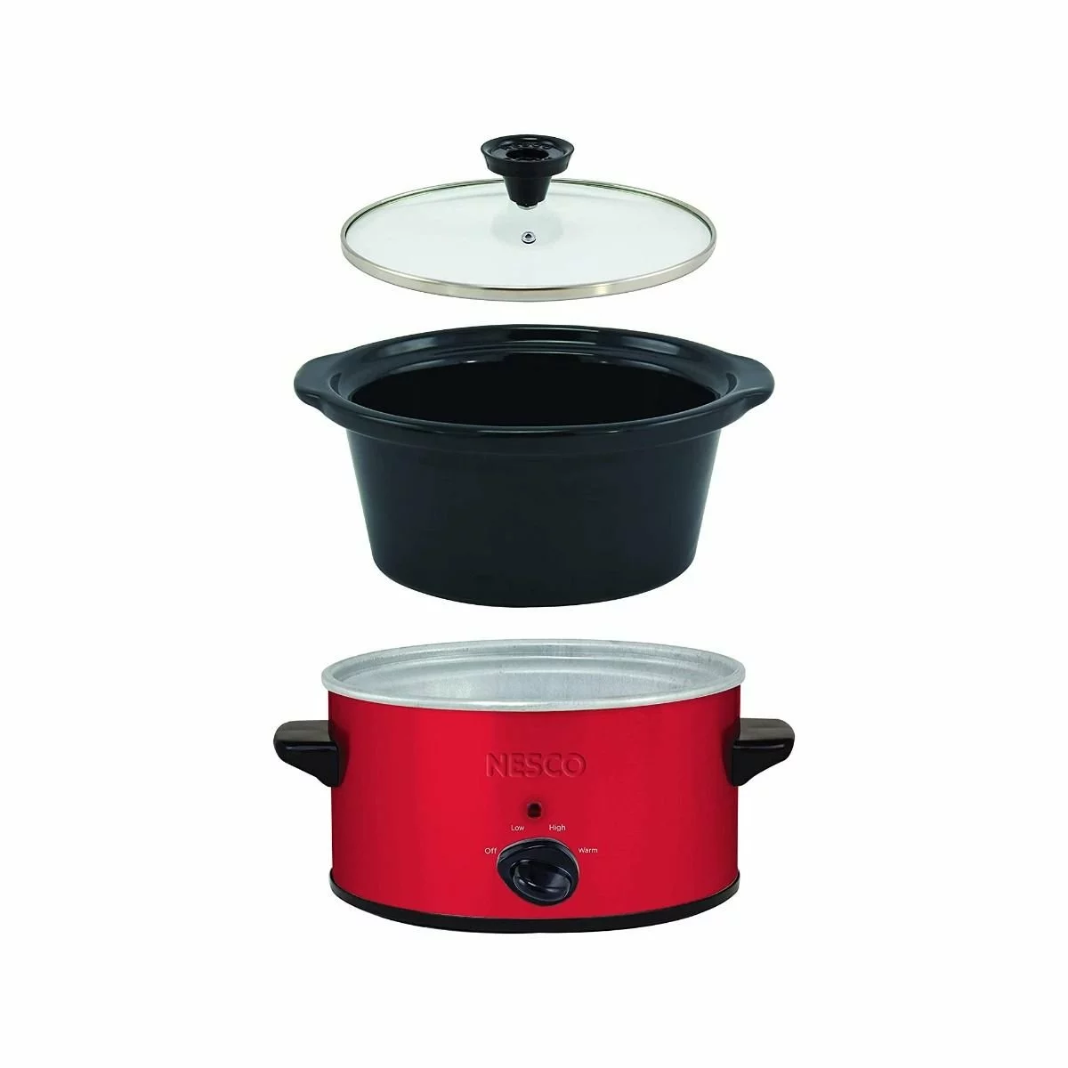 Nesco / American Harvest Nesco 1.5-Quart Oval Slow Cooker | Red Metallic - Image 2