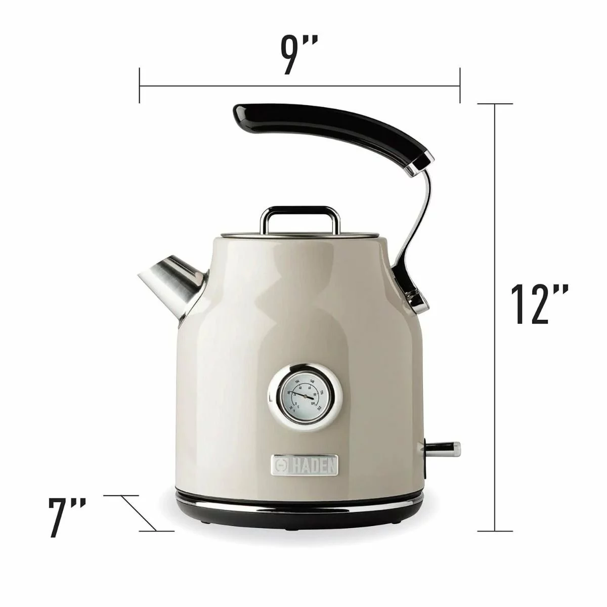 Haden Dorset 7-Cup Stainless Steel Electric Kettle | Putty Beige - Image 2