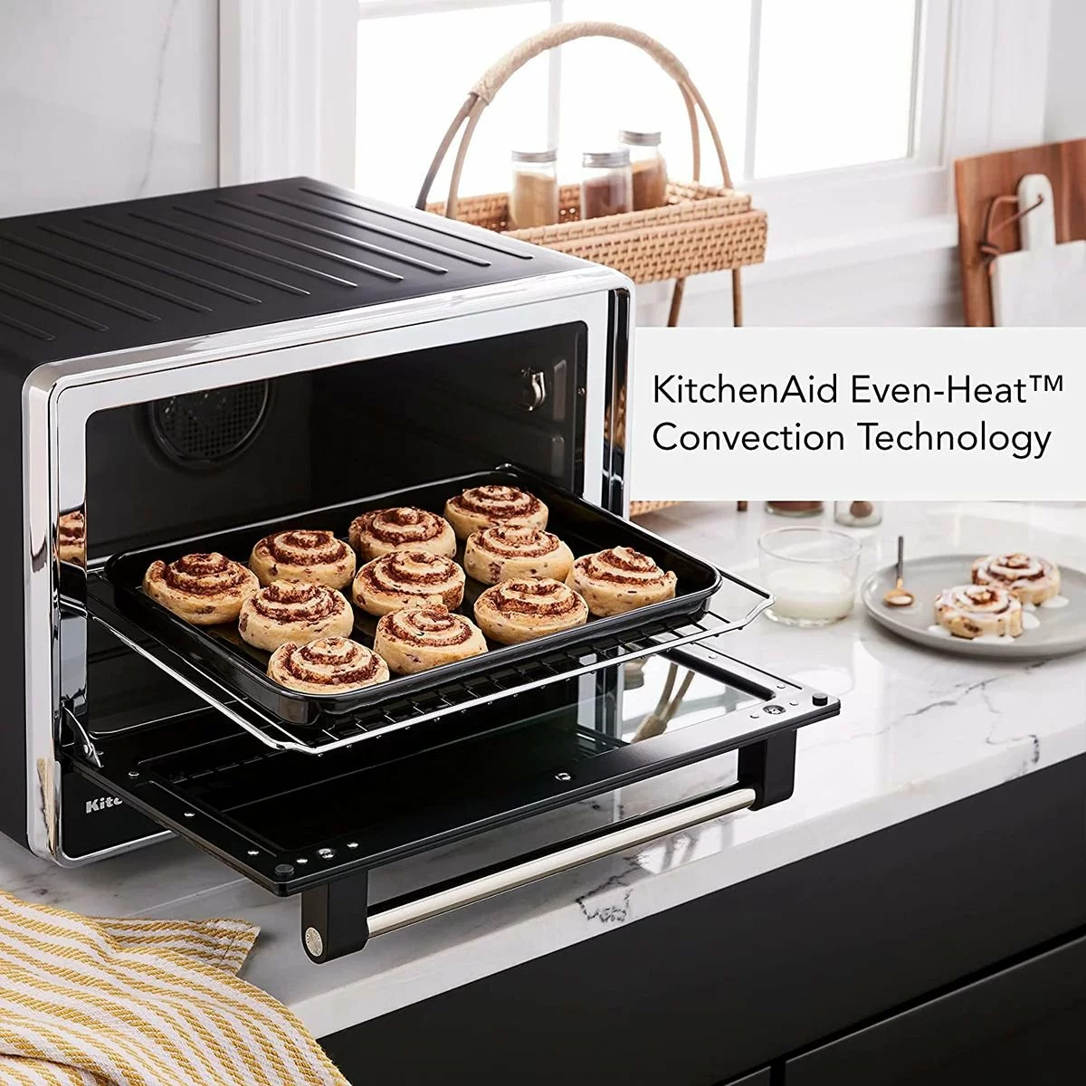 KitchenAid Dual Convection Countertop Oven With Air Fry & Temperature Probe | Black Matte - Image 3