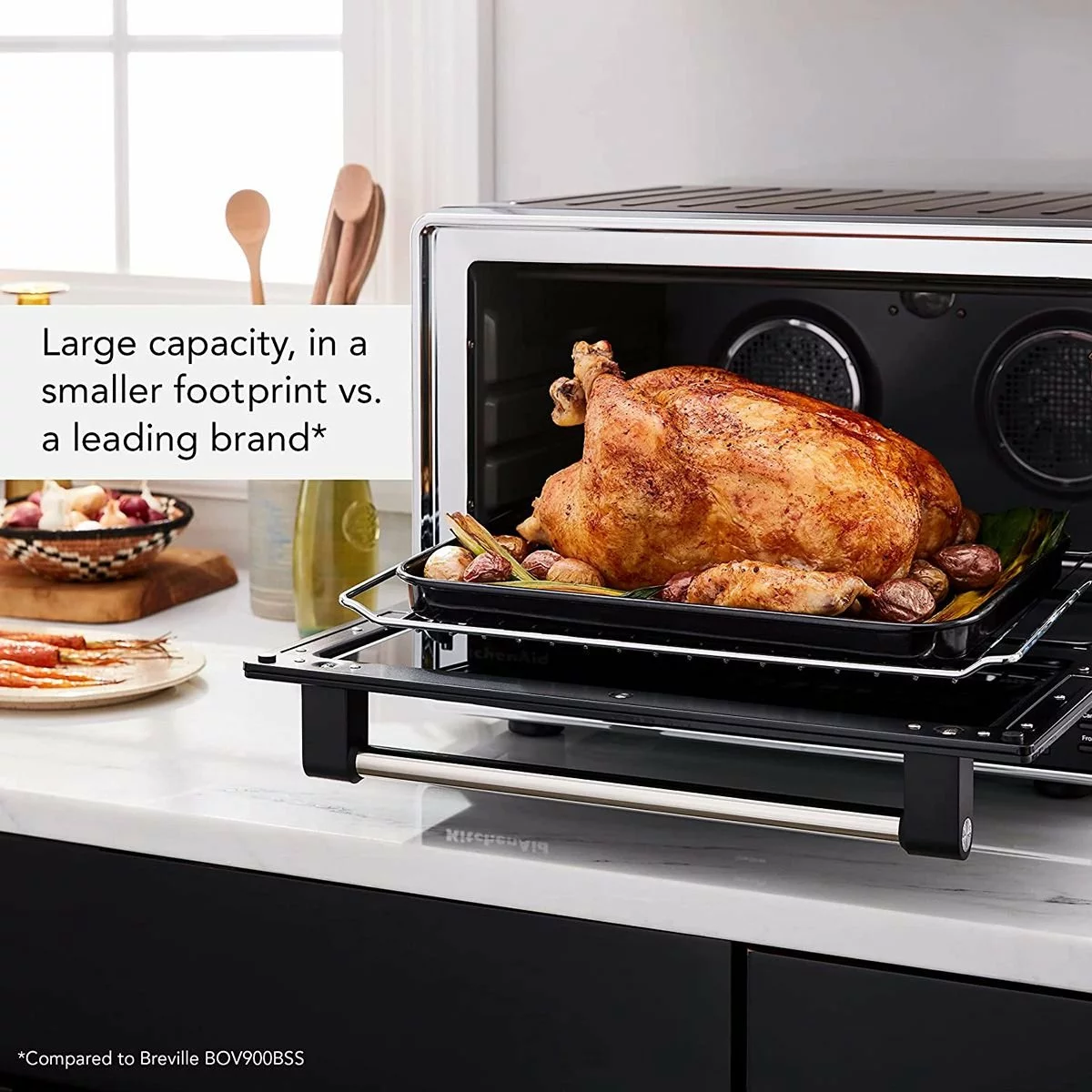 KitchenAid Dual Convection Countertop Oven With Air Fry & Temperature Probe | Black Matte - Image 4