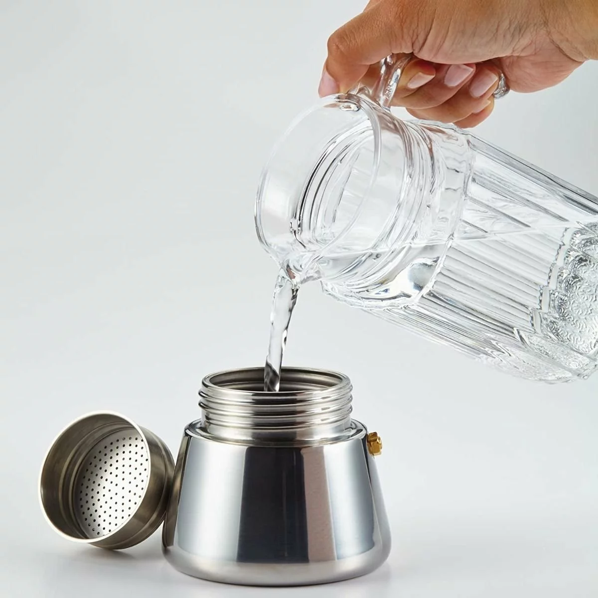 BonJour 9oz Stovetop Espresso Maker | Stainless Steel - Image 3