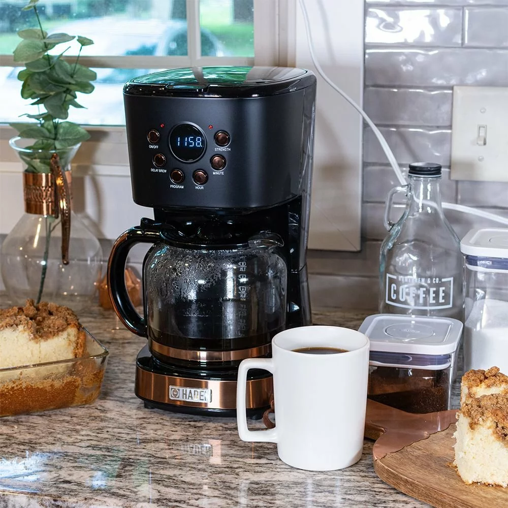 Haden 12-Cup Coffee Maker | Black And Copper - Image 12