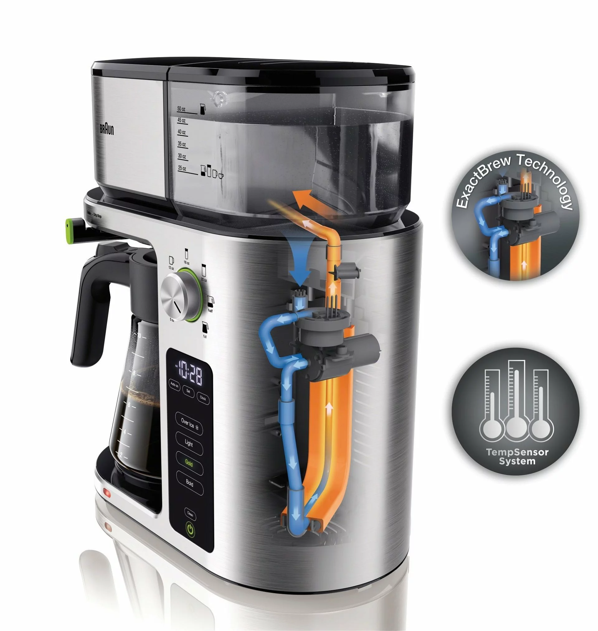 Braun 10-Cup MultiServe Drip Coffee/Iced Coffee Machine | Stainless Steel - Image 2