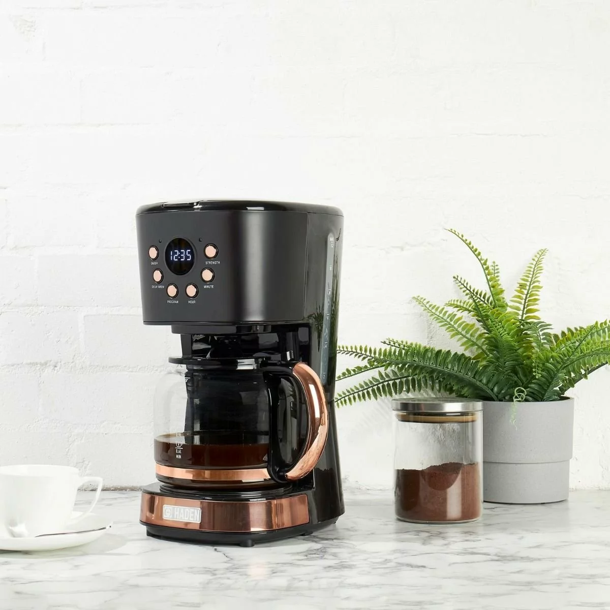 Haden 12-Cup Coffee Maker | Black And Copper - Image 13