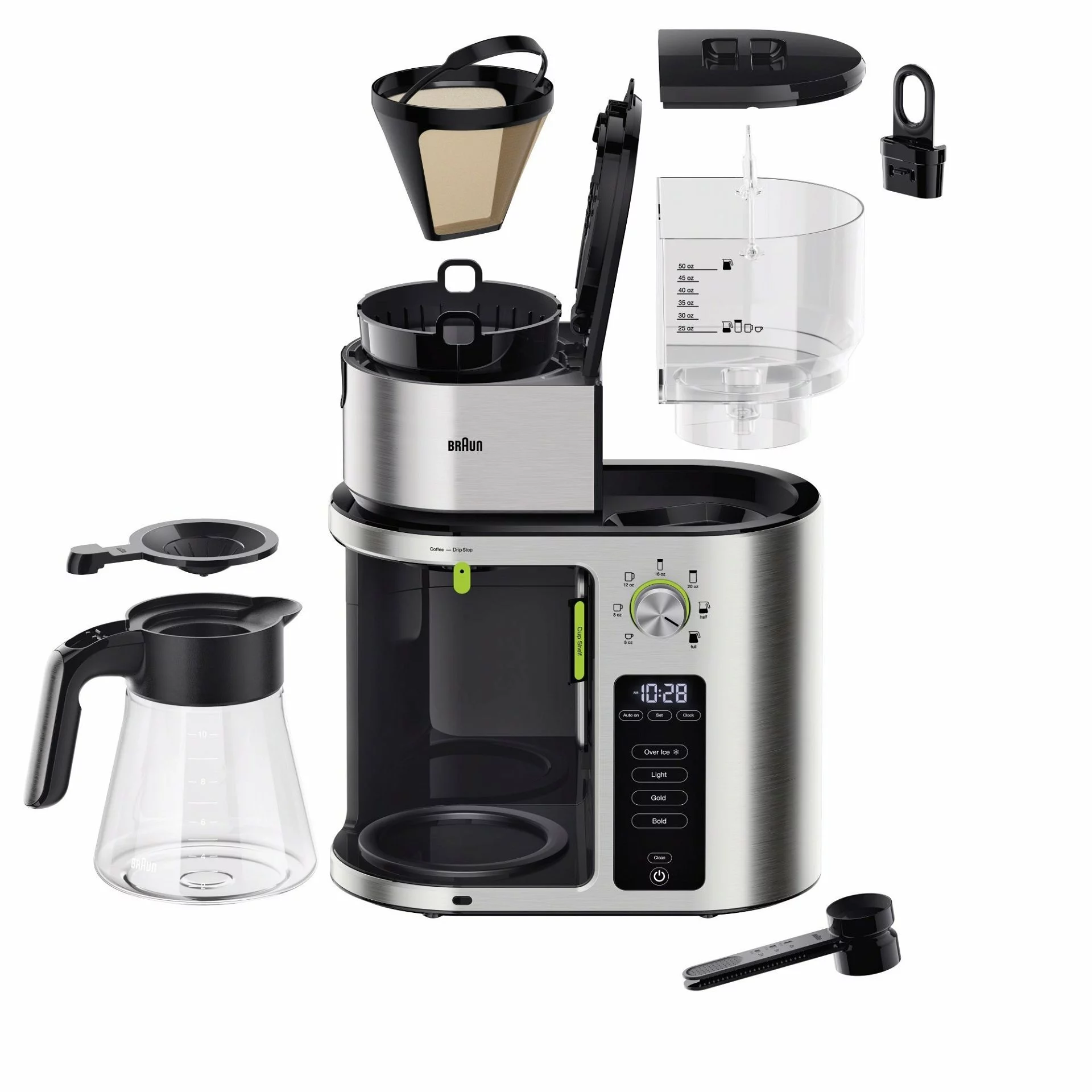 Braun 10-Cup MultiServe Drip Coffee/Iced Coffee Machine | Stainless Steel - Image 3