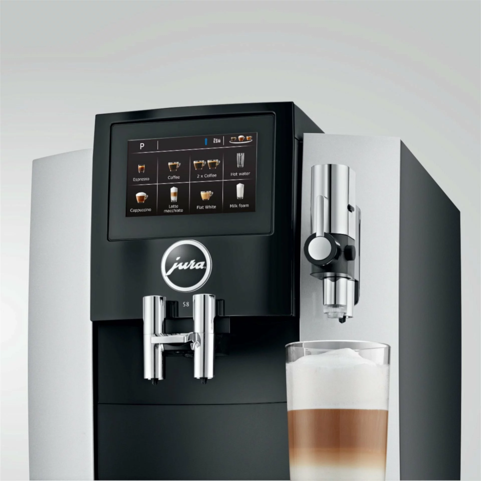 Jura S8 Automatic Coffee & Espresso Machine | Moonlight Silver - Image 4