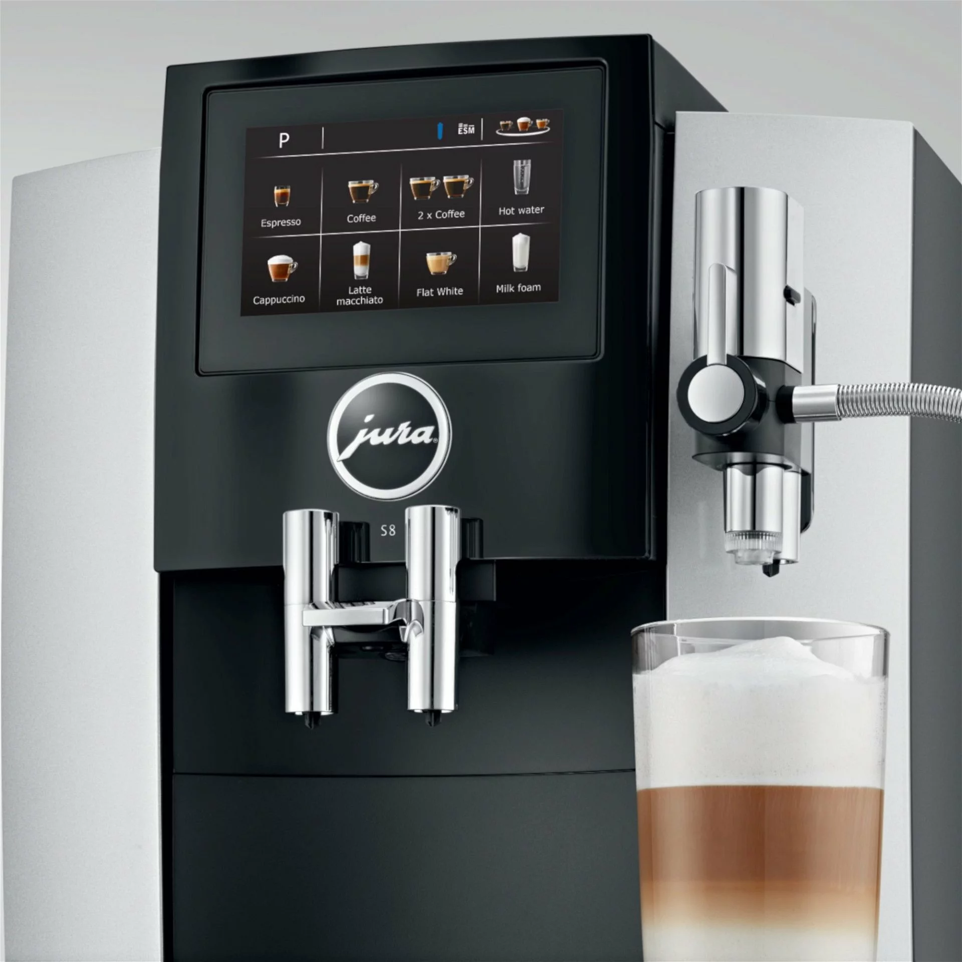 Jura S8 Automatic Coffee & Espresso Machine | Moonlight Silver - Image 5